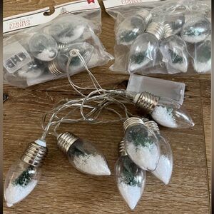 Snowy Tree Snowglobe String Lights